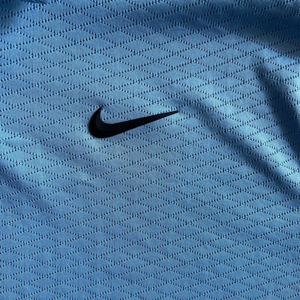 Nike Golf Dri-FIT Polo Shirt Blue Textured Athletic Performance Men’s L - Picture 5 of 11